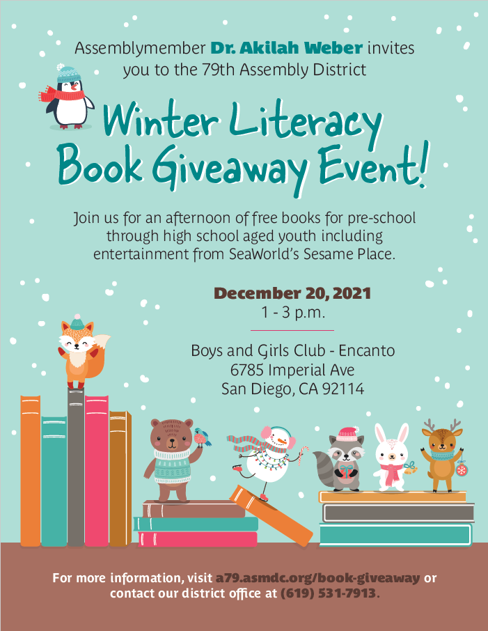 Winter Literacy Book Giveaway Event on December 20th