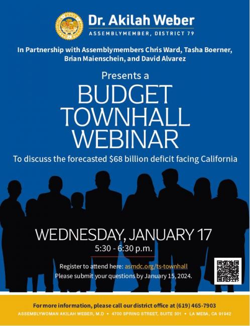 budget townhall webinar flyer 