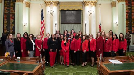 Wear Red Day in the Assembly Chamber, LWC Caucus